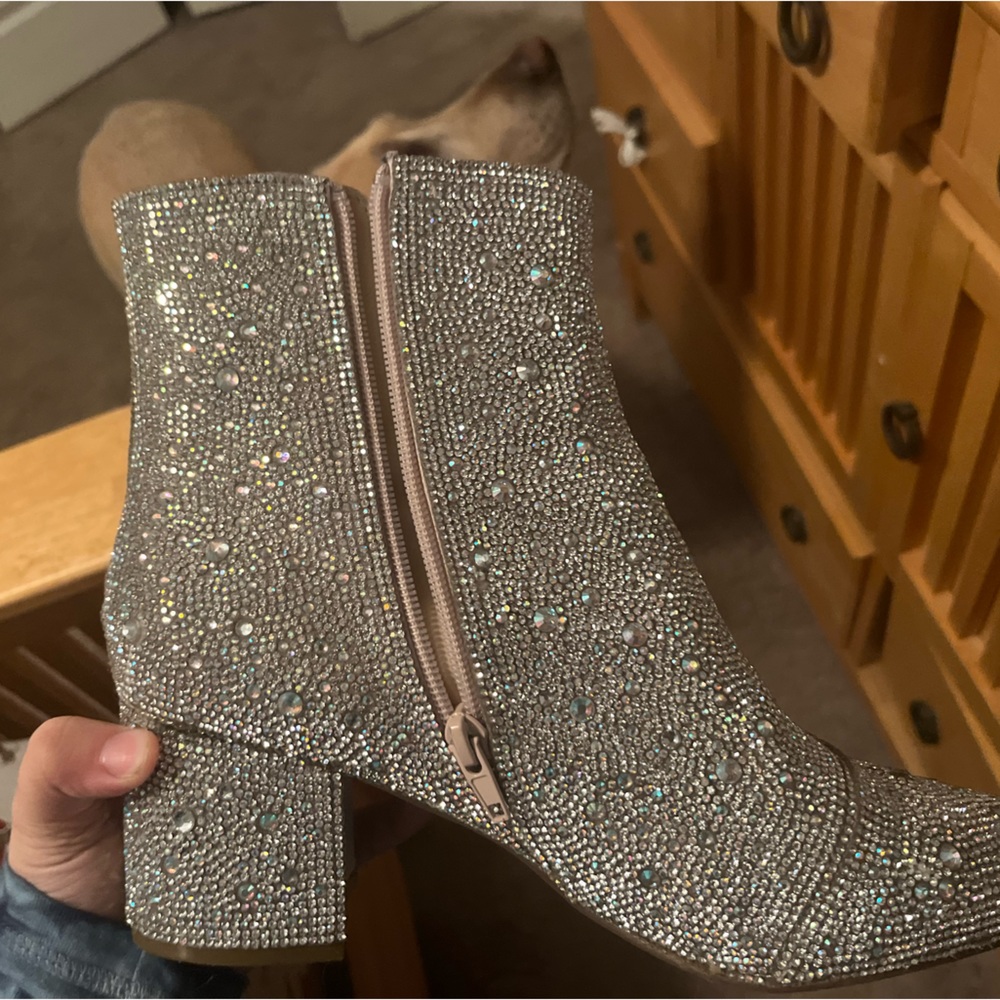 Betsey Johnson rhinestone boots